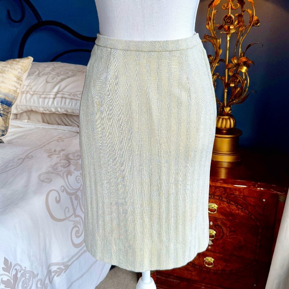 Vintage 1960s Terkel de Paris Lurex Shimmery Mini Skirt